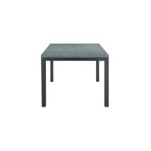 Fashion Commerce - Konte.design Tavolo Sanremo Allungabile In Legno Effetto Grigio Cemento, Struttura In Metallo Antracite, 90 X 90 Cm