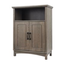 Teamson Home - Russell Wooden Baglie Da Bagno Unotta Mobile Di Stoccaggio Indipendente 33 Cm X 66 Cm X 87 Rovere Salato Ehf-f0013