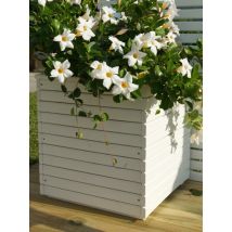 Fioriera Camelia Laccata Bianco 50x50x50h