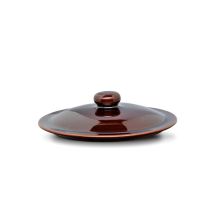 CFADDA – Tapa de 36 cm Bruna Coli – Terracota con revestimiento cerámico – Color marrón exterior, natural interior
