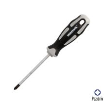 Aft - Cacciavite Pozidriv Acciaio S2 Impugnatura Tpr Bi-materiale. Dimensioni Pz 2 X Ø 6 X 100 Mm. Din5262.