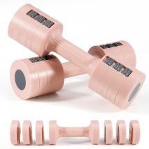 Trintion Dumbbells Set Of 2 Women Adjustable 4-in-1 Weights Dumbbell Pair, Each 1kg/1.5kg/2kg/2.5kg, Free Weights For Home Gym Fitness Training, Hand 