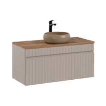Mueble Lavabo Individual 100 Cm Zelie Cachemira Y Madera