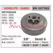 Homelite Kettensägenmotor 3014 3300 3350 3650 3/8' Zähne 6 007588