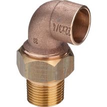 Viega Racor De Transición 90 Grados, D 28mm, R 1 Bronce Rojo, Latón Modelo 94098g, 144128