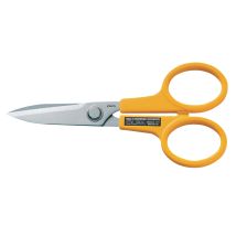 Olfa Edelstahl Schere SCS-2 – 17,28 cm – rutschfester Wellenschliff – ergonomisches Design – Multifunktionswerkzeug