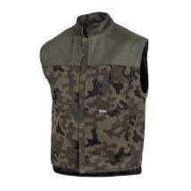 Chaleco acolchado de camuflaje – Talla M – Material resistente – Ideal para actividades al aire libre