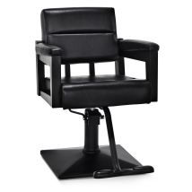 Friseurstuhl Mit Hydraulikpumpe 360° Drehbar, Friseureinrichtung Barber Stuhl Höhenverstellbar, Friseursessel Pvc Kunstleder, 2058 (schwarz) - 