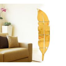 Miroir Acrylique 3d - Décoration Murale - En Forme De Plume - Décoration Murale Autocollante - Décoration D'Intérieur Pour Salon,chambre,salle De Bain