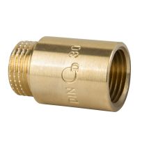 Extensión de latón 1/2"" x 15 mm – Accesorio de fontanería – Ideal para conexiones de agua y gas