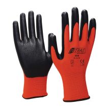 Guanti In Schiuma Di Nitrile Taglia 10 Nylon Rosso/nero Con Schiuma Di Nitrile En 388 Psa Ii Nitras Per 12)