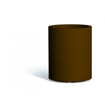 Jarrón Cilíndrico Moderno De Ø40 H50 En Polímero Marrón Resistente Para Interiores Y Exteriores - Hecho En Italia - Monacis