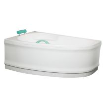Siko - Grembiule Per Vasca Luiza Da 160 Cm In Acrilico, Angolo Sinistro, Bianco (lup1600l)