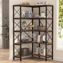 Tribesigns 70.9 Inch Tall Narrow Bookcase, Modern White Corner Bookcase With Storage, 6 Tier Cube Display Shelves For Home Office