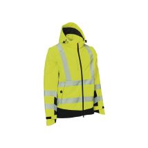 Elka Rainwear - Warnschutz Softshelljacke Visible Xtreme Gr.xxl Warngelb/schwarz