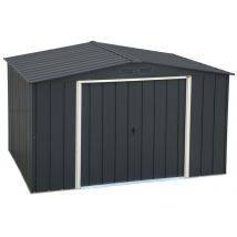 Ezooza - Casetta Da Giardino Premium Duramax By 2422 X 3221x 1961 Mm In Metallo Grigio 10 X 8: Soluzione Robusta E Spaziosa