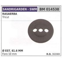 Soporte portacuchillas para cortacésped Tricut – Diámetro externo 61.6 mm – Diámetro del agujero 10 mm