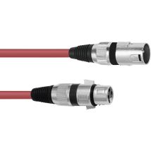 30220903 Xlr Câble De Liaison [1x Xlr Mâle 3 Pôles - 1x Xlr Femelle 3 Pôles] 3.00 M Rouge - Omnitronic