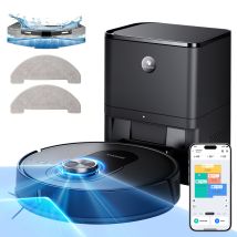 Proscenic Q8 Max+ Robot Aspiratore 8000pa 200 Minuti Con Funzione Straccio E Stazione Di Svuotamento Automatico, Navigazione Lidar, Mappatura Multi-