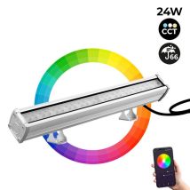 Bañador De Pared Led Rgb+cct 24w Control Rf/wifi Mi Light