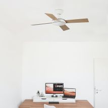 Ventilatore da soffitto Kaze Ø107 cm – Motore DC silenzioso – 6 velocità programmabili – Telecomando incluso