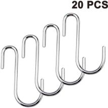 Deckon - Ahlsen 20 Ganchos En Forma De S Resistentes Para Ollas, Ganchos Para Estantes, Ganchos Para Colgar, Ganchos En Forma De S Para Utensilios De 