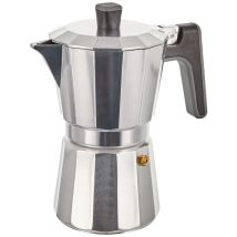 Perfecta - Caffettiera Italiana A Induzione, Alluminio, Capacità 6 Tazze, Argento - Bra