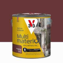 Multimaterio V33 Außenlack, Mehrkomponentenlack, Baskischrot, Seidenmatt, 2 Liter V33