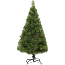 Elegant 5ft Green Artificial Christmas Tree – Premier Boulder Pine Tips – Easy to Assemble – Includes Metal Stand