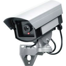 PENTATECH – 24226 – Telecamera finta con LED lampeggiante – Alluminio, 100mm x 260mm x 110mm –