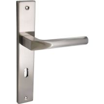 Set Di Maniglie Per Porte Domino Cono In Nichel - Per Chiave Standard Bb 72 Mm
