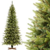 Weihnachtsbaum Künstlich 220cm Nordmanntanne Slim Premium Tannenbaum Holzständer Made In Eu Christbaum Künstlich Mit Naturgetreue Spritzguss Elemente 