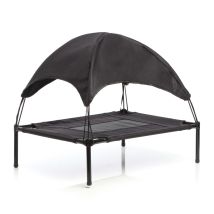 Fudajo - Hamaca Mascotas Cama Perros Gatos Relax Jardín Outdoor Protección Solar Sombrilla Animales Xl Negro