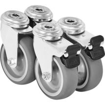 Festool – Set di ruote SYS-PORT R/2 – 75 mm, Ruote girevoli con freno di bloccaggio – 10019048