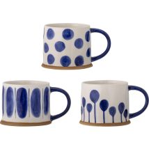 Set Di Mugs Bloomingville Gres 450 Ml 11 Cm 3 Pezzi