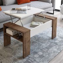 Tavolino Mod. Andrea Cm 98.4x50.2 H. 42.6 Noce Eastwood E Spatolato