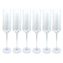 Rona Charisma, Set 6 Calici Champagne, 190 Ml Fine Cristallo