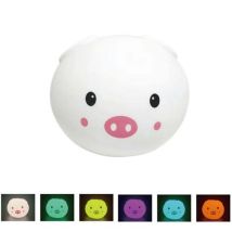 BES – RGB Nachtlicht Schwein aus Silikon – USB Aufladung – 9 x 10 cm – LED Farben