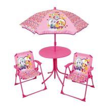 Fun House Pat'patrouille Garden Lounge - 1 Tavolo 46x 46 Cm, 2 Sedie H.53xl.38.5xp.37.5cm E 1 Ombrellone 713475