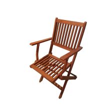 Silla Plegable de Madera Tropical Juinsa 82485 – Diseño Ergonómico para Jardín, Patio y Terraza – Color Natural