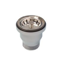 Lira - Bonde À Panier Sans Trop Plein, Diamètre 70 Mm Nickel Satiné