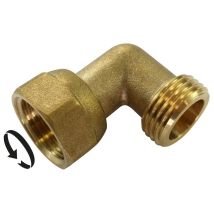 Comptoir De Picardie - Gomito In Ottone Maschio/femmina 15/21 (1/2') Con Dado Libero' Sans Marque