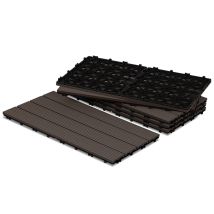 Wolketon 99 Piastrelle Per Terrazza 9 M² Piastrelle A Clip 30x30 Cm Pavimentazione Esterna Per Terrazza E Giardino Marrone