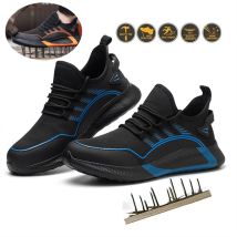Scarpe Antinfortunistiche Per Uomo E Donna, Scarpe Da Lavoro Leggere Con Puntale In Acciaio, Scarpe Protettive, Antiscivolo Estive Eu 36
