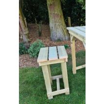 Churnet Valley - Bar Stool - Pressure Treated Timber Garden Seat - L49 X W49 X H77 Cm - Minimal Assembly Required