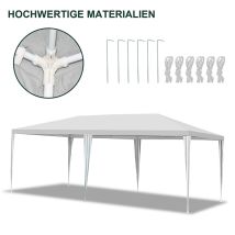 Randaco 3 X 6 M Partyzelt Festzelt In Weiß Pe Plane Wasserdicht Uv Schutz Gartenzelt