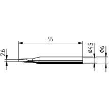 Ersa - 0162kd Punta Di Saldatura Forma A Scalpello, Dritta Dimensione Punta 2.60 Mm Contenuto 1 Pz.