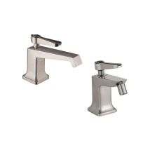 Mamoli - Ensemble Mitigeur Évier Et Bidet Monotrou, Couleur Acier Brossé 1938 Kit1938f3