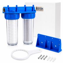 Filtro De Agua Doble 10" Sedimentos Y Carbón Activado Cto (entrada 1") - Agua Pura Para Casa Y Jardín