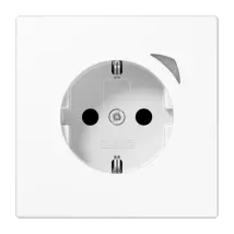 Jung Home Enchufe Schuko Energy, 16 A 250 V , Con Indicador De Función, Safety+, Serie Ls, Blanco Alpino Bt Ls 1521 Se Ww